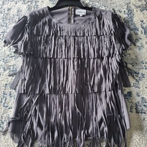 MizWear NY grey fringe top size S